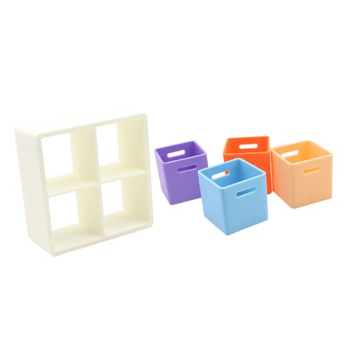 VANZACK Miniatur Puppenhaus Aufbewahrungsbox aus Kunststoff mit Regal Praktische Kleine Behälter zur Organisation und Dekoration Winziger Puppenhaus Accessoires VANZACK Miniatur Puppenhaus Aufbewahrungsbox aus Kunststoff mit Regal Praktische Kleine Behälter zur Organisation und Dekoration Winziger Puppenhaus Accessoires von VANZACK