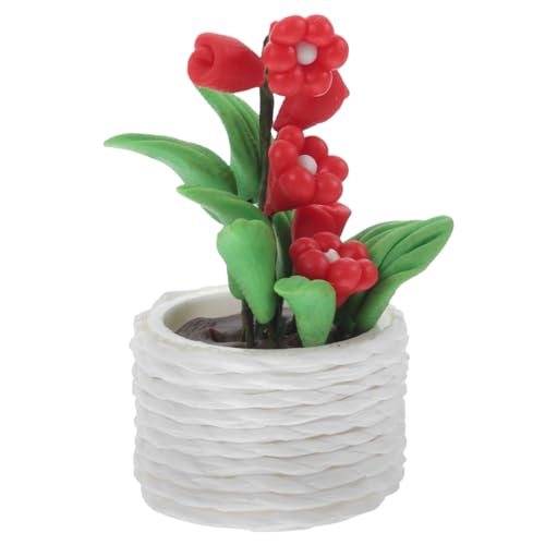 VANZACK Miniatur Puppenhaus Zubehör Mini Topfpflanze für Mini Garten Feengarten Mädchen Deko von VANZACK