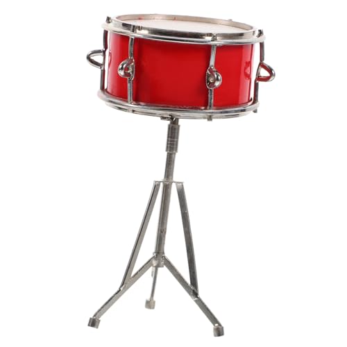 VANZACK Miniatur Schlagzeug Ornament Retro Musikinstrument Simulation Stabiles Modell für Heim und Gastronomiedekoration Detailgetreue Miniatur Trommel Vielseitige Tischdekoration von VANZACK