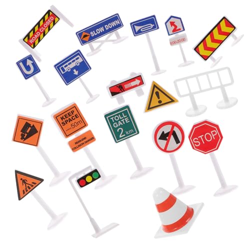 VANZACK Miniatur Verkehrsschilder Lernspielzeug Kunststoff Verkehrszeichen Simulation für Kindergarten und Zuhause Pädagogisch Empfehlenswert VANZACK Miniatur Verkehrsschilder Lernspielzeug Kunststoff Verkehrszeichen Simulation für Kindergarten und Zuhause Pädagogisch Empfehlenswert von VANZACK