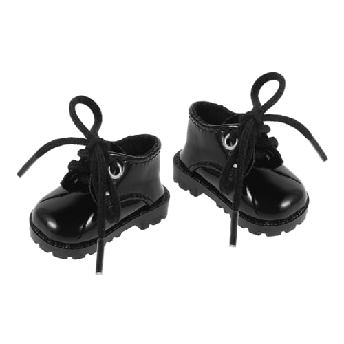 VANZACK Miniature Puppenschuhe aus Kunstleder Robust und Elegant Passend für Puppen Kleines Zubehör für Puppenhaus Einfach Anzuziehen Stilvolle Miniatur Doll Schuhdekoration von VANZACK