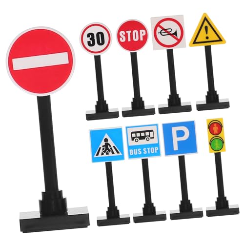 VANZACK Miniaturverkehrszeichen Teiliges DIY Bauklötze für Realistischer Ampeln und Verkehrssignale für Kreative Verkehrsszenarien für Interaktives Lernen und Spielspaß für Altersgruppen von VANZACK