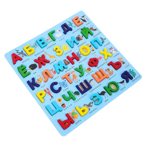 VANZACK Montessori Holzpuzzle Russisches Alphabet Lernspielzeug Pädagogisches Steckspiel für Kleinkinder Fördert Hand Auge Koordination Frühe Sprachentwicklung Großes Blaues VANZACK Montessori Holzpuzzle Russisches Alphabet Lernspielzeug Pädagogisches Steckspiel für Kleinkinder Fördert Hand Auge Koordination Frühe Sprachentwicklung Großes Blaues von VANZACK