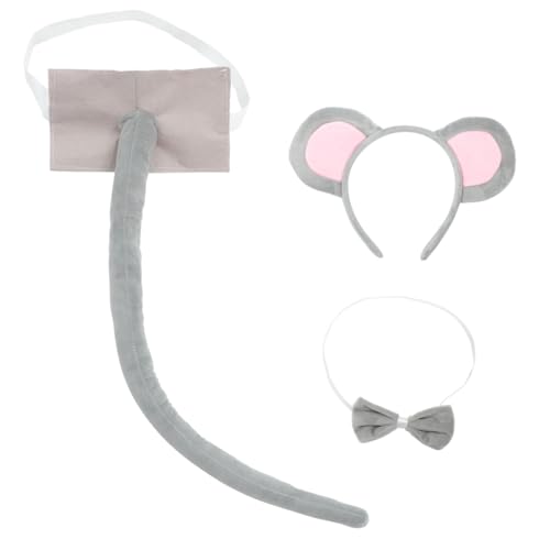 VANZACK Mouse Kostüm Set Teilig mit Ohren Haarreif Filz und Fliege Tierkostüm Zubehör für Damen und Bequemes Cosplay für Geburtstag Party Karneval und Halloween VANZACK Mouse Kostüm Set Teilig mit Ohren Haarreif Filz und Fliege Tierkostüm Zubehör für Damen und Bequemes Cosplay für Geburtstag Party Karneval und Halloween von VANZACK