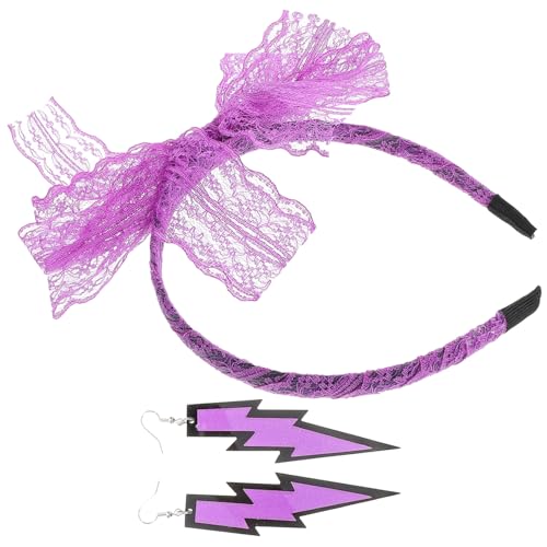 VANZACK Neon Spitzen haarreif mit Schleife und Zarte Funkel ohrringe Damen Party accessoires für Jahre Tanzparty Vintage stirnband und Kreative Dangle Earrings Set VANZACK Neon Spitzen haarreif mit Schleife und Zarte Funkel ohrringe Damen Party accessoires für Jahre Tanzparty Vintage stirnband und Kreative Dangle Earrings Set von VANZACK