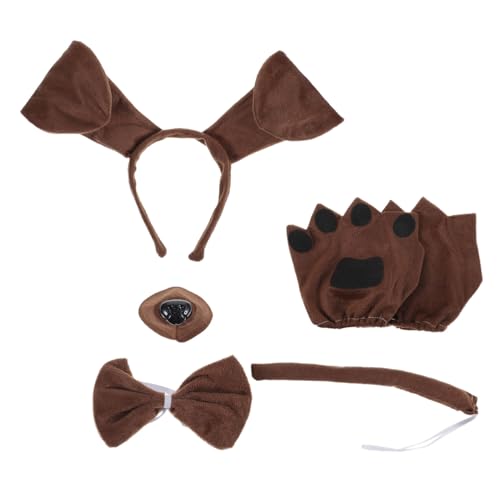 VANZACK Niedliches Welpenkostüm mit Stirnband und Hundnase Dekoratives Tierkostüm für Jungen und Mädchen für Karneval Halloween Fasching Schulaufführungen und Kostümpartys VANZACK Niedliches Welpenkostüm mit Stirnband und Hundnase Dekoratives Tierkostüm für Jungen und Mädchen für Karneval Halloween Fasching Schulaufführungen und Kostümpartys von VANZACK