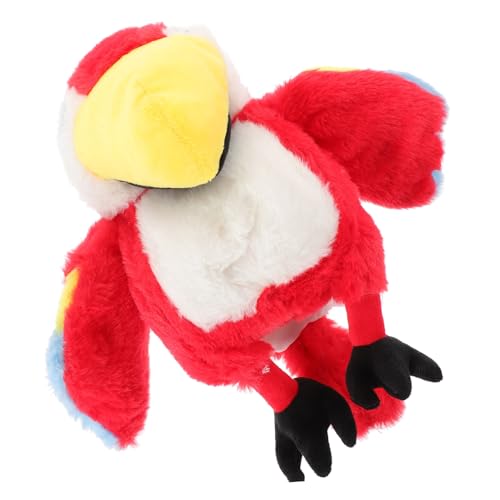 VANZACK Papagei Handpuppe Interaktives Geschichtenerzähler Plüsch Tier Handpuppe für Frühe Bildung Fördert Fantasie und Hand Augen Koordination für Kindergarten und Zuhause von VANZACK