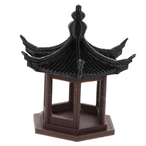 VANZACK Pavillon Aquarium Gedrucktes Asiatisches Tischornament Kleines Gartenpavillon Modell für Zen Garten und Bonsai Landschaften Natürliche für Ihr von VANZACK