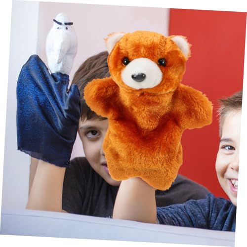 VANZACK Plüsch Bär Handpuppe für Interaktive Kuscheltier Handpuppe Fördert Soziale Fähigkeiten und Emotionales Lernen Niedliches Tierdesign Geeignet für Rollenspiele und Erzählstunden von VANZACK