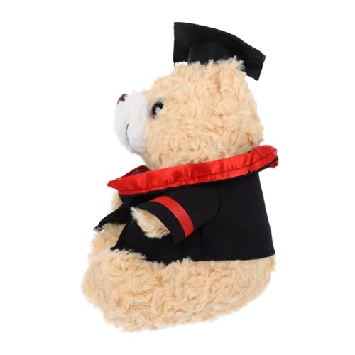 VANZACK Plüsch Bärenspielzeug Abschluss Bär Mit Roten Streifen Perfektes Zur Graduierung Für Studenten Kuschelig Für Dekoration von VANZACK