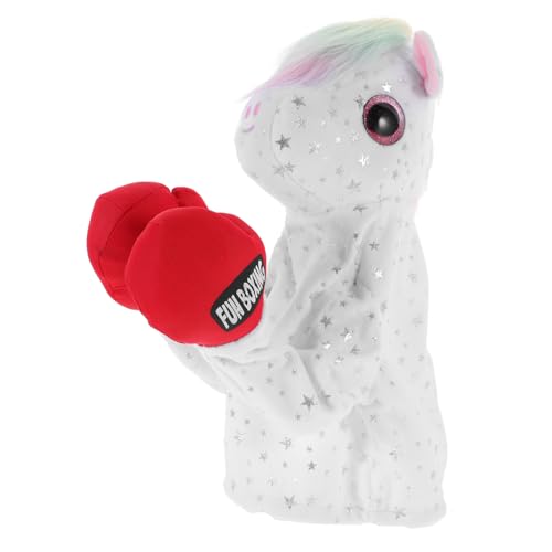 VANZACK Plüsch Einhorn Handpuppe Mit Soundfunktion Interaktives Boxspielzeug Für Fördert Kreativität Und Hand Augen Koordination Für Spaß Drinnen Und Draußen von VANZACK