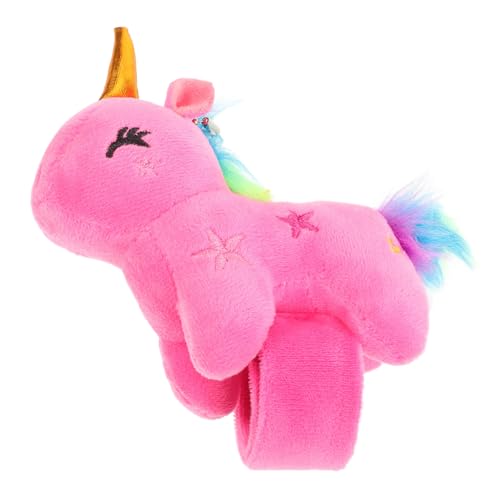 VANZACK Plüsch Einhorn Slap Armband Kuscheliges Tiermotiv Handgelenkband Leicht Tragbar Party Zubehör Niedliches Stofftier Zufällige Farbe Zufällige Farbe von VANZACK