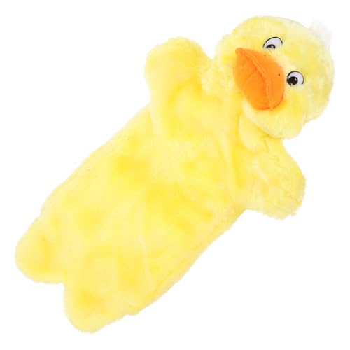VANZACK Plüsch Ente Handpuppe Interaktive Geschichtenerzähler Handspielzeug Weiche Stofftier Für Niedliches Plüschtier Lernen Gelbe Ente von VANZACK