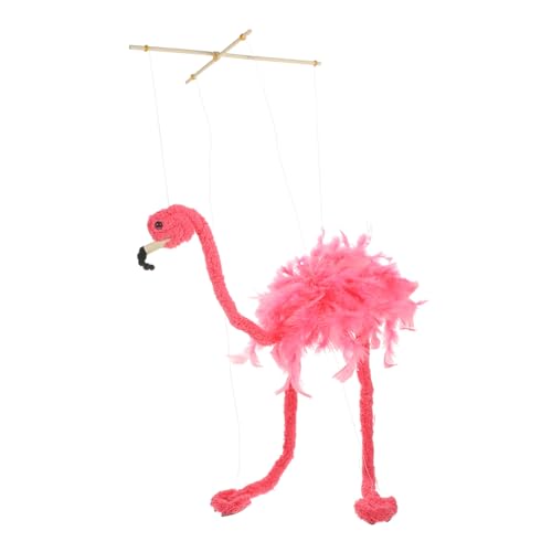 VANZACK Plüsch Flamingo Marionettenpuppe Interaktive Tiermarionette Für Puppenspiele Und Kreative Handwerksprojekte Farbe Zufällig von VANZACK