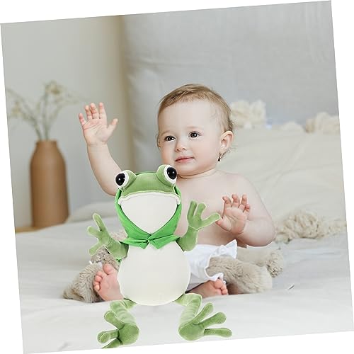 VANZACK Plüsch Frosch Puppe Weiches Stofftier Kuschelkissen Plüschspielzeug Dekoration Cartoon Figur Safe von VANZACK