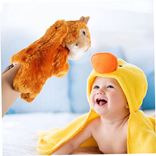 VANZACK Plüsch Handpuppe Eichhörnchen Kuscheltier für Rollenspiele Storytelling Interaktives Handspielzeug für Jungen und Mädchen von VANZACK