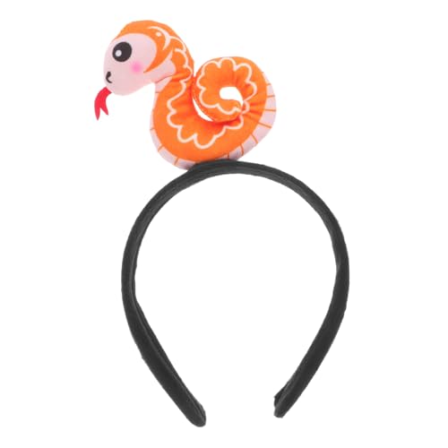VANZACK Plüsch Schlangen Stirnband Kuscheliges Tier Haarband Jahr Schlange Kopfschmuck Weiches Kostüm Halloween Party Zubehör von VANZACK