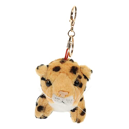 VANZACK Plüsch Tier Schlüsselanhänger Niedlicher Cartoon Anhänger Für Rucksack Oder Handtasche Kuscheltier Dekoration Leopard Design Weiches Plüschmaterial von VANZACK