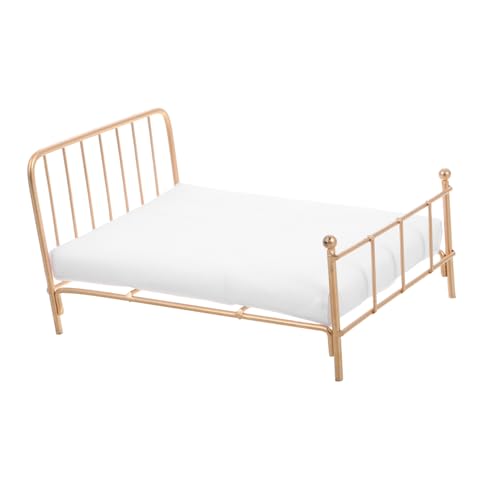 VANZACK Puppenbett Mit Matratze Maßstab Dollhouse Möbel Für Schlafzimmer Kleines Puppenbett Puppenhaus Zubehör Für Kreative Spielwelten VANZACK Puppenbett Mit Matratze Maßstab Dollhouse Möbel Für Schlafzimmer Kleines Puppenbett Puppenhaus Zubehör Für Kreative Spielwelten von VANZACK
