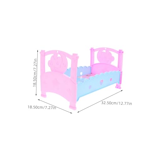 VANZACK Puppenbett aus Niedliches Babyspielzeugbett Puppenmöbel Zubehör Pädagogisches für Puppenhaus Zubehör für Fantasievolles Rollenspiel VANZACK Puppenbett aus Niedliches Babyspielzeugbett Puppenmöbel Zubehör Pädagogisches für Puppenhaus Zubehör für Fantasievolles Rollenspiel von VANZACK