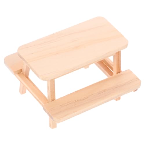 VANZACK Puppenhaus Picknicktisch Modell Aus Puppenhaus Möbel Zubehör Für Kreative Rollenspiele Foto Requisite Für Puppen Und Figuren Natürliches Design von VANZACK