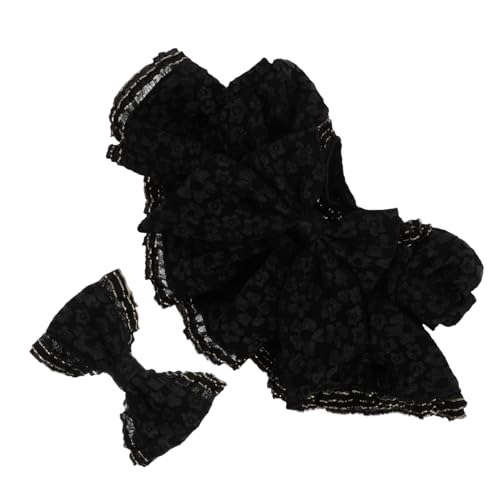 VANZACK Puppenkleid Für Plüschtiere Festliches Abendkleid Mit Goldenen Akzenten Und Schleife Für Große Puppen Und Kuscheltiere Für Geburtstagsfeiern von VANZACK