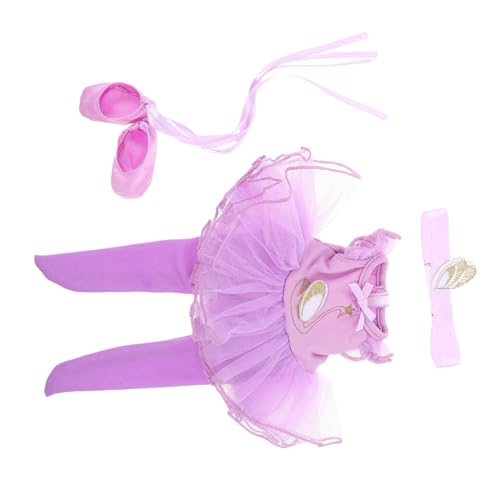 VANZACK Puppenkleid Kostümset mit Schuhen und Haarband Ballettkleidung für Mädchen zum Verkleiden von VANZACK