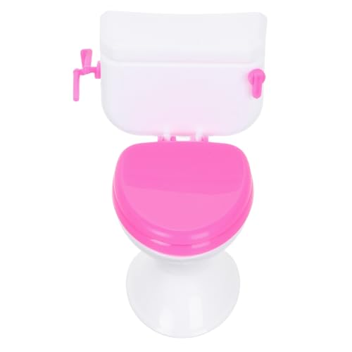 VANZACK Puppentoilettenmodell Zartes Badezimmerzubehör Für Puppenhaus Perfektes Puppen Badezimmer Accessoire Weißes Toilettenmodell Für Kreative Spielwelten von VANZACK