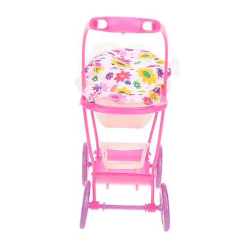 VANZACK Puppenwagen Für Dekorativer Puppenwagen Für Babypuppen Leicht Und Handlich Für Rollenspiele Puppenhaus Zubehör von VANZACK