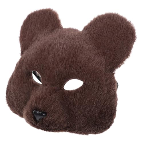 VANZACK Realistische Braune Bärenmaske aus Weichem Plüsch Leichte Tierkopf-verkleidung für Halloween Cosplay Maskenball Vielseitiges Kostümzubehör für Erwachsene VANZACK Realistische Braune Bärenmaske aus Weichem Plüsch Leichte Tierkopf-verkleidung für Halloween Cosplay Maskenball Vielseitiges Kostümzubehör für Erwachsene von VANZACK