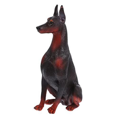 VANZACK Realistische Dobermann Hund Figur Kunststoff Tierfigur Für Junge Mädchen Lebensnahe Dekoration Für Schlafzimmer Und Spielzimmer Bemerkenswerte Qualität Für Sammler Und von VANZACK