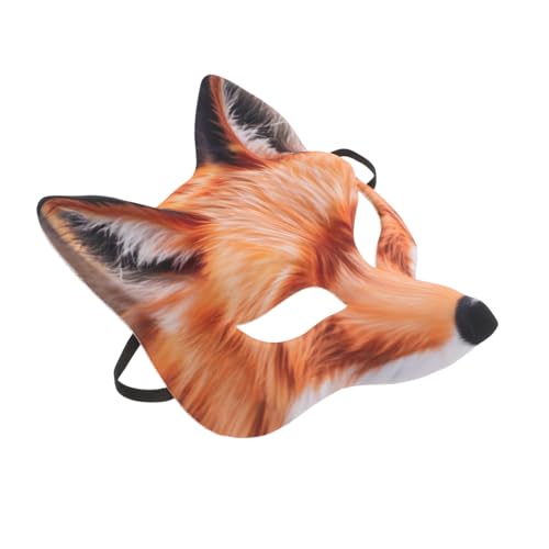 VANZACK Realistische Fuchsgesichtsmaske Halbgesicht Cosplay Tiermaske für Halloween Karneval Party Kostüm für Mädchen und Erwachsene Geeignet von VANZACK