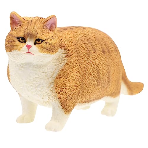 VANZACK Realistische Kurze Katzenfigur aus Langlebigem Detailgetreues Tiermodell mit Lebensechten Farben Kleine Katzen Deko für Wohnzimmer Büro Kinderzimmer Leicht und Tragbar von VANZACK