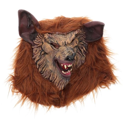 VANZACK Realistische Werwolf Maske aus Vinyl für Halloween und Karneval Detailreiche Tierkopf Maske mit Universeller Größe Einfach zu Tragen für Erwachsene VANZACK Realistische Werwolf Maske aus Vinyl für Halloween und Karneval Detailreiche Tierkopf Maske mit Universeller Größe Einfach zu Tragen für Erwachsene von VANZACK