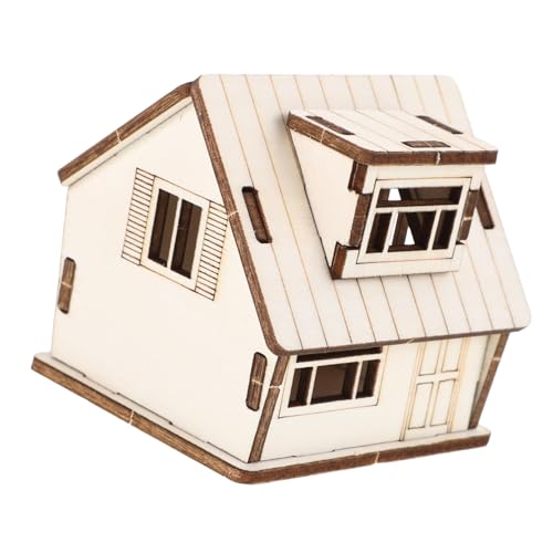VANZACK Realistisches Miniatur Holzhaus Modell mit Detailgetreuem Design für Sandtisch Dekoration Miniaturgärten und Architektonische Szenen Kleines Dekoratives Haus für Haus Deko von VANZACK
