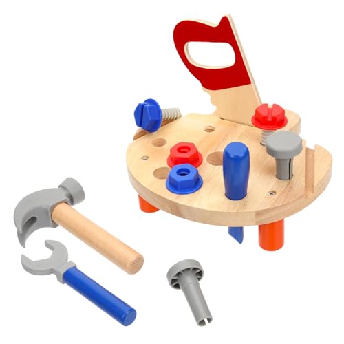 VANZACK Reparaturset Buntes Simulation Werkzeug Pädagogisches Holzspielzeug für Jungen und Mädchen Frühe Lernförderung Fördert Praktische Fähigkeiten und Kognitive Entwicklung von VANZACK