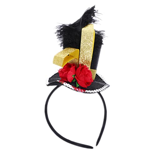 VANZACK Retro Haarclip Hut Haarspange Festliche Kopfbedeckung für Halloween Weihnachtsfeier Damen Eleganter Stoff Leicht und Komfortabel von VANZACK