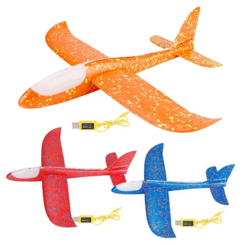 VANZACK Schaumflieger mit LED Lichtern Manuelles Wurfspielzeug für Rot Fördert die Eltern Junge Mädchen Bindung und Motorische Fähigkeiten für Outdoor Spiele von VANZACK