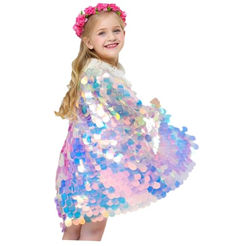 VANZACK Schillernder Pailletten Cape Für Mermaid Design Performance Kleidung Farben Mädchenzubehör Für Aufführungen Partys VANZACK Schillernder Pailletten Cape Für Mermaid Design Performance Kleidung Farben Mädchenzubehör Für Aufführungen Partys von VANZACK
