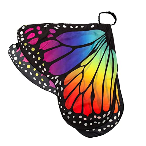 VANZACK Schmetterlingsflügel Umhang Buntes Festival Kostüm Partyzubehör Leichtes Cosplay Cape für Mädchen Halloween Verkleidung Bühnenauftritt VANZACK Schmetterlingsflügel Umhang Buntes Festival Kostüm Partyzubehör Leichtes Cosplay Cape für Mädchen Halloween Verkleidung Bühnenauftritt von VANZACK