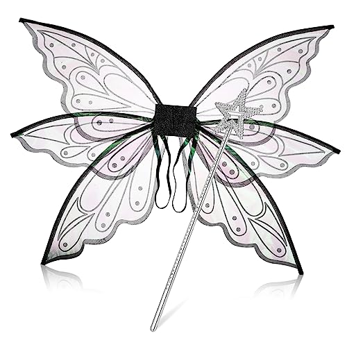 VANZACK Schmetterlingsflügel und Feenstab Set für Mädchen Leichtes Party und Cosplay Zubehör Teiliges Set Schwarzer Schmetterling Weißer Feenstab für Kostüme Fotoshootings Bühnenauftritte VANZACK Schmetterlingsflügel und Feenstab Set für Mädchen Leichtes Party und Cosplay Zubehör Teiliges Set Schwarzer Schmetterling Weißer Feenstab für Kostüme Fotoshootings Bühnenauftritte von VANZACK