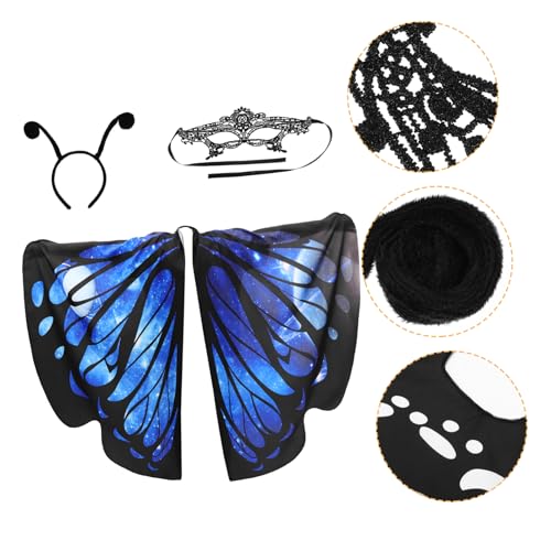 VANZACK Schmetterlingsumhang Cape für Erwachsene mit Maske und Tragbares Kostüm Accessoire für Halloween Karneval und Cosplay für Besondere Anlässe und Partys VANZACK Schmetterlingsumhang Cape für Erwachsene mit Maske und Tragbares Kostüm Accessoire für Halloween Karneval und Cosplay für Besondere Anlässe und Partys von VANZACK
