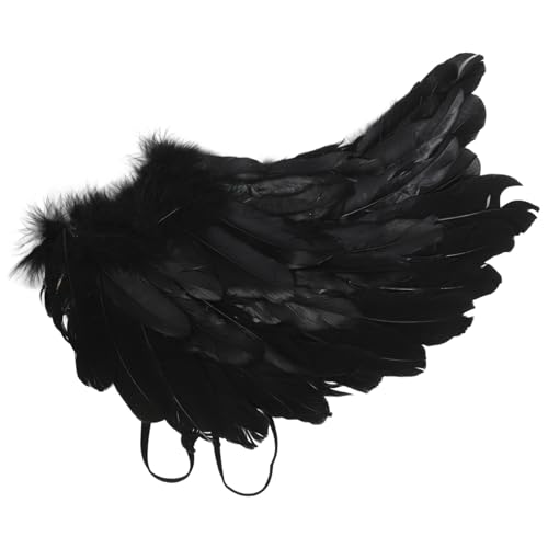 VANZACK Schwarze Engelsflügel Performance Kostümflügel für Mädchen Leicht Große Federflügel Party Zubehör für Karneval Halloween Cosplay Bühnenauftritt VANZACK Schwarze Engelsflügel Performance Kostümflügel für Mädchen Leicht Große Federflügel Party Zubehör für Karneval Halloween Cosplay Bühnenauftritt von VANZACK