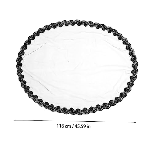 VANZACK Schwarzer Gothic Schleier Halloween Brautschleier Damen Spitzen Schleier Einlagig Reusable Haaraccessoire für Kostüm Karneval und Party VANZACK Schwarzer Gothic Schleier Halloween Brautschleier Damen Spitzen Schleier Einlagig Reusable Haaraccessoire für Kostüm Karneval und Party von VANZACK