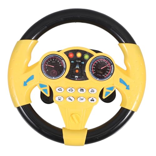 VANZACK Simulations Fahrspielzeug Für Interaktives Sound Mit Lichteffekten Gelbes Babyautospielzeug Mit Saugnapfbasis Für Kreatives Und Frühe Bildung von VANZACK