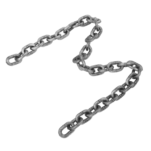 VANZACK Simulierte Eisenkettendekoration Halloween-Kette Aus Kunststoff Für Hunde Halloween-requisitenkette Outdoor-hundekette Piraten-Halloween-Dekorationen Silber PVC VANZACK Simulierte Eisenkettendekoration Halloween-Kette Aus Kunststoff Für Hunde Halloween-requisitenkette Outdoor-hundekette Piraten-Halloween-Dekorationen Silber PVC von VANZACK