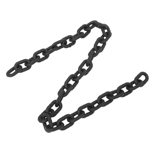 VANZACK Simulierte Eisenkettendekoration Interessante Hundekette Hundeketten Für Große Hunde Dekorative Kette Gefälschte Ketten Kette Für Hund Plastikketten Halloween Schwarz PVC von VANZACK