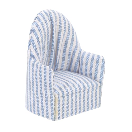 VANZACK Mini House Sofa Ornament Gestreiftes Sofa Für Puppenhaus Miniatur Möbel Accessoire Dekoratives Spielzeug Für Miniaturliebhaber von VANZACK