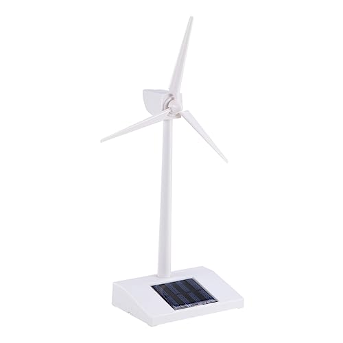 VANZACK Solarbetriebene Windmühlenmodell Bausatz Aus Abs Weiß Für Bildung Und Spaß Windturbinenmodell Für Erwachsene Desktop Deko Und Lernspielzeug von VANZACK