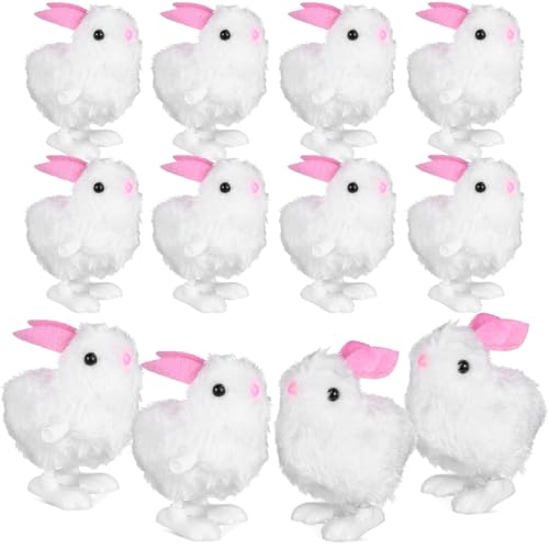 VANZACK Springender Osterhase Mini-Hasenfiguren Plüsch-Osterhase Mini-Kaninchen Tiere Feengarten Miniatur-Ornamente Für Ostern Partygeschenke Dekor 8 Stück von VANZACK